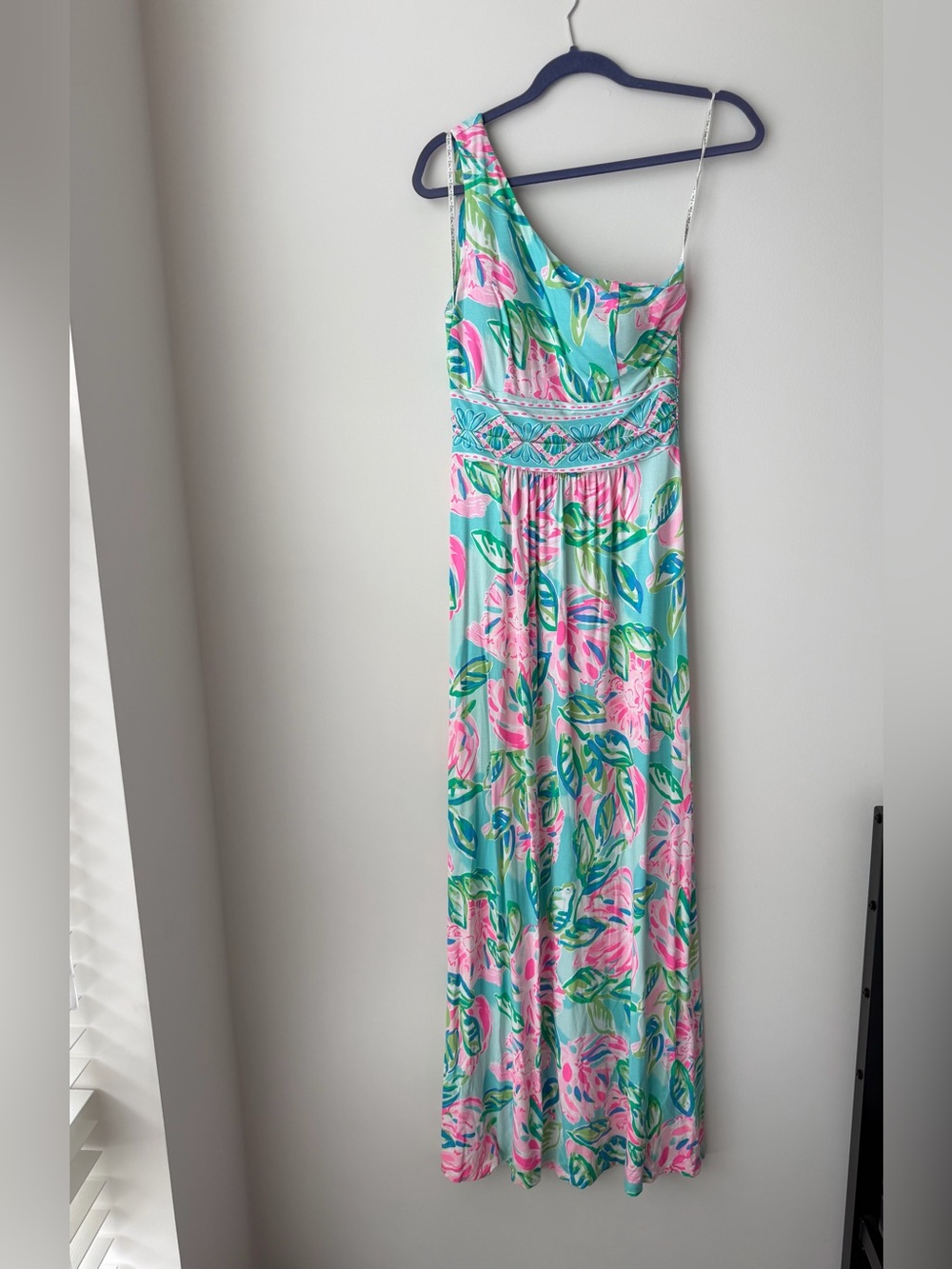 Lilly Pulitzer Aqua, Pink and Green Floral Dress